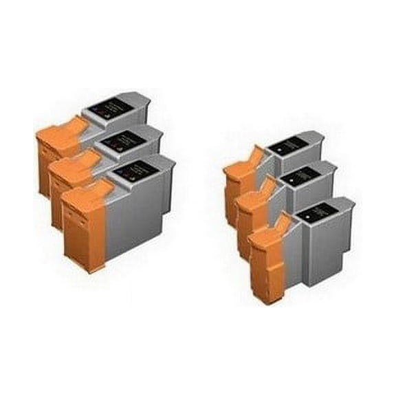 PrinterDash Compatible with Canon i250/i320/i350/i450/I455/i470/PIXMA MP-110/MP-370/MP-410/S200/S300/S330D Inkjet Combo Pack (3-Black/3-Color) (BCI-24) (6881A002_3PK/6882A002_3PKMP)