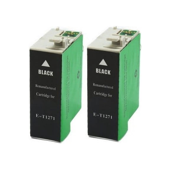 PrinterDash Compatible with WorkForce 60/545/630/633/635/645/840/845/WF-3520/WF-3530/WF-3540/WF-7010/WF-7510/WF-7520 Black Inkjet (2/PK-945 Page Yield) (NO. 127) (T127120-D2-US)