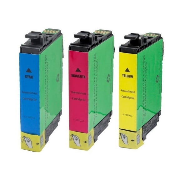 PrinterDash Compatible with WorkForce WF-2520/WF-2530/WF-2540/XP-200/XP-300/XP-310/XP-400/XP-410 High Yield Inkjet Combo Pack (C/M/Y) (NO. 200XL) (T200CMY)