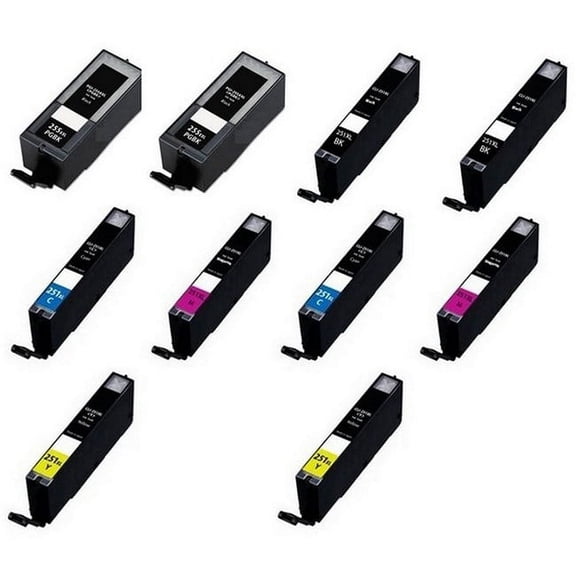 PrinterDash Compatible with Canon PIXMA iX-6850/MX-722/MX-922/MX-925 Extra High Yield Inkjet Combo Pack (4-BK/2-C/M/Y) (PGI-255XX/CLI-251XLMP)
