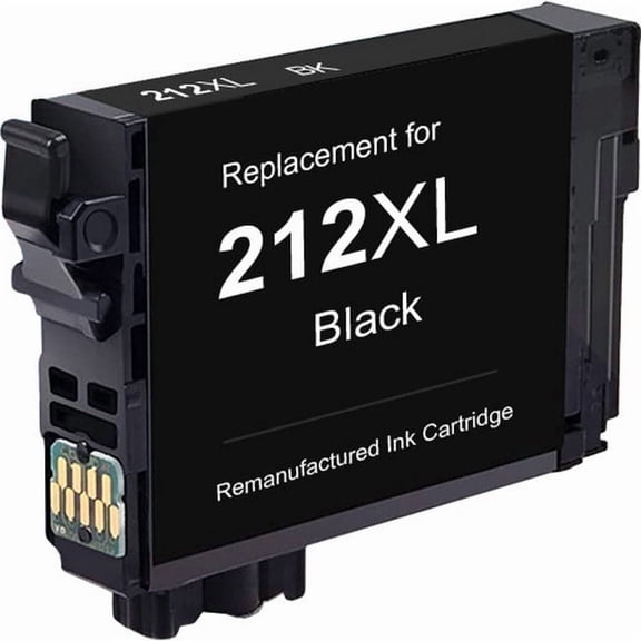 PrinterDash Compatible with Expression Home XP-4100/XP-4105/WorkForce WF-2830/WF-2850 Black High Yield Inkjet (500 Page Yield) (NO. 212XL) (T212120)