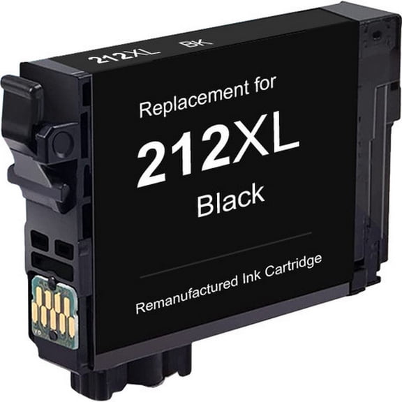 PrinterDash Compatible with Expression Home XP-4100/XP-4105/WorkForce WF-2830/WF-2850 Black High Yield Inkjet (500 Page Yield) (NO. 212XL) (T212120)