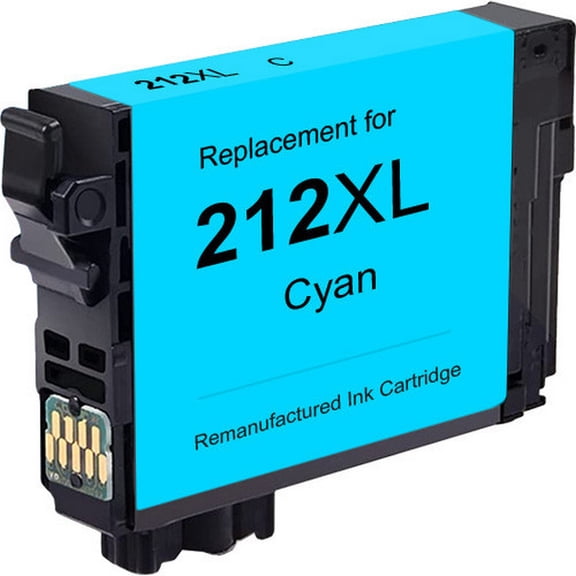 PrinterDash Compatible with Expression Home XP-4100/XP-4105/WorkForce WF-2830/WF-2850 Cyan High Yield Inkjet (350 Page Yield) (NO. 212XL) (T212220)