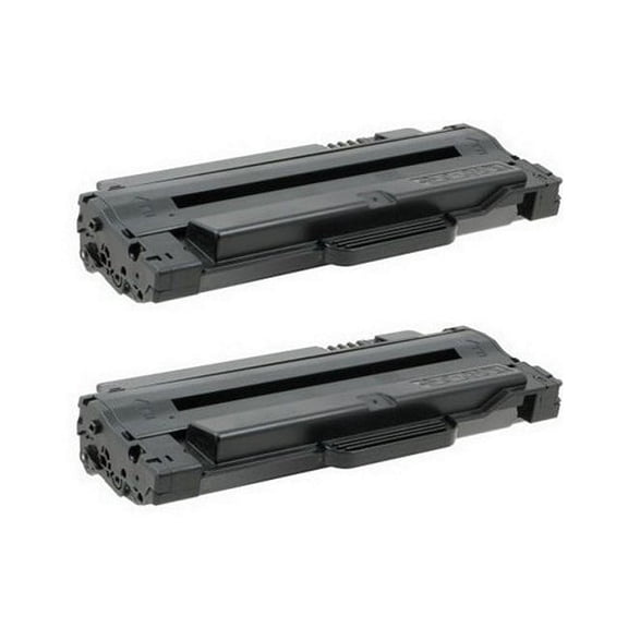 PrinterDash MICR Compatible with Samsung ML-1910/ML-1915/ML-2525W/ML-2540R/ML-2580N/SCX-4600/SCX-4623FN/SCX-4623FW/SF-650P Toner Cartridge (2/PK-2500 Page Yield) (MLT-D105S_2PK)