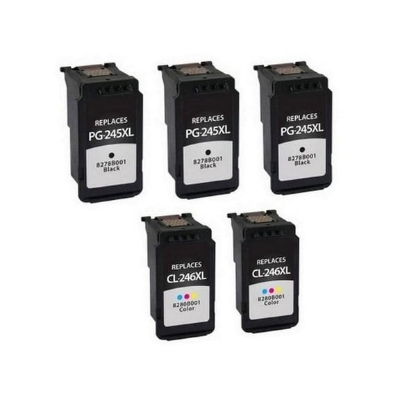 PrinterDash Compatible with Canon PIXMA iP-2820/MG-2410/MG-2510/MG-2920/MG-3020/MX-490/MX-492/TR-4520/TR-4522 H.Y. Inkjet Combo Pack (3-Black/2-Color) (1287C001_3PK/1288C001_2PKMP)
