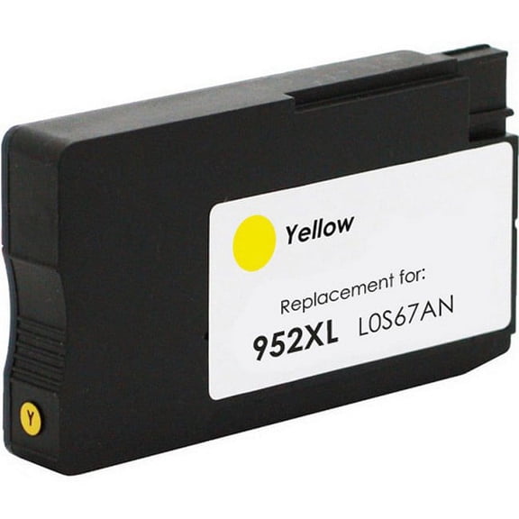 PrinterDash Compatible with HP OfficeJet Pro 7720/7730/7740/8200/8700/8715/8720/8725/8730/8740/8745 Yellow High Yield Inkjet (1600 Page Yield) (NO. 952XL) (L0S67AN)