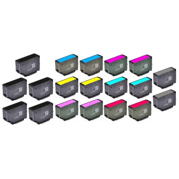 PrinterDash Replacement for Expression Photo HD XP-15000 High Yield Inkjet Combo Pack (5-BK/2-C/M/Y/LC/LM/GY/R) (NO. 312XL/NO.314XL) (C13T04F95B2CMYLCLMGYR)