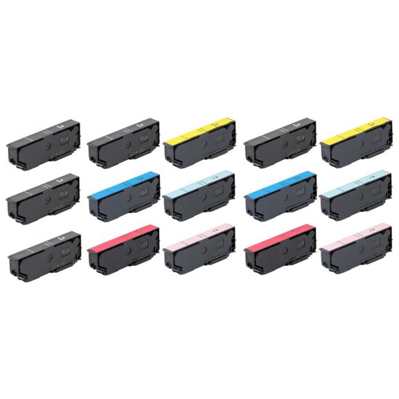 PrinterDash Replacement for Expression Photo XP-55/750/760/850/860/950/960/970 High Yield Inkjet Combo Pack (5-BK/2-C/M/Y/LC/LM) (NO. 277XL) (C13T2425B2CMYLCLM)