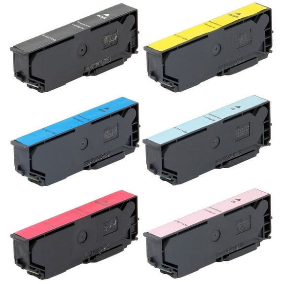 PrinterDash Replacement for Expression Photo XP-55/750/760/850/860/950/960/970 High Yield Inkjet Combo Pack (BK/C/M/Y/LC/LM) (NO. 277XL) (T277XLBCMYLCLM-US)