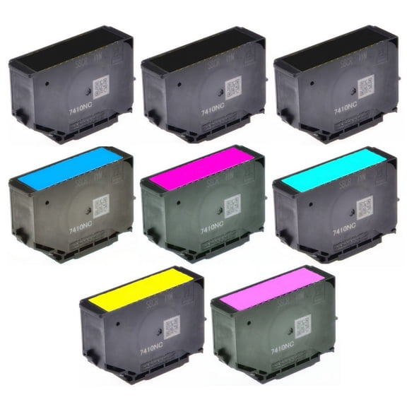 PrinterDash Compatible with Expression Photo XP-8500/XP-8505/XP-8600/XP-8605/XP-8606/XP-15000 High Yield Inkjet Combo Pack (3-BK/1-C/M/Y/LC/LM) (NO. 312XL) (C13T3793B1CMYLCLM)
