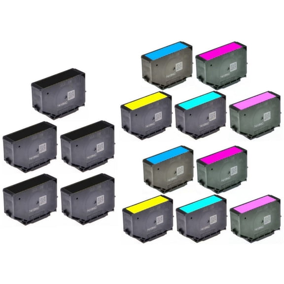 PrinterDash Compatible with Expression Photo XP-8500/XP-8505/XP-8600/XP-8605/XP-8606/XP-15000 High Yield Inkjet Combo Pack (5-BK/2-C/M/Y/LC/LM) (NO. 312XL) (T3125B2CMYLCLM)