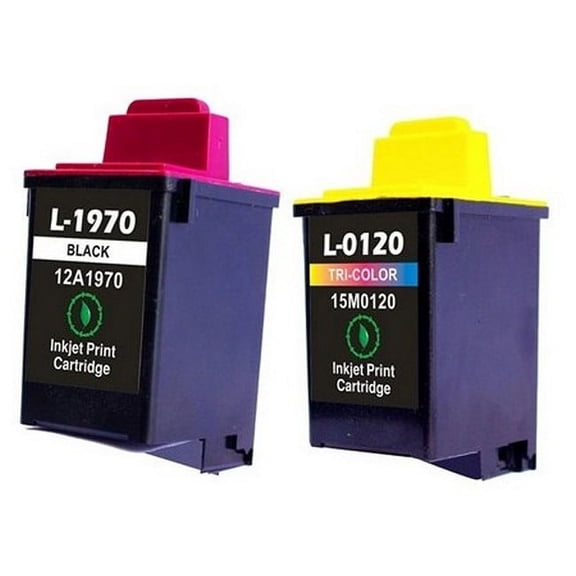 PrinterDash Compatible with Lexmark F4270/X125/X4250/X4270/X63/X73/X83/X84/Z42/Z43/Z45/Z51/Z53/Z54/Z82 Inkjet Combo Pack (Black/Color) (NO. 70/NO. 20) (12X970E_1PK/15M2619E_1PKMP)