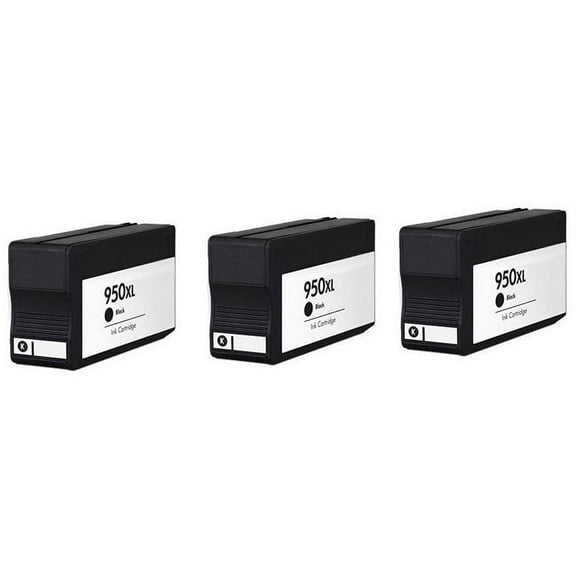 PrinterDash Compatible with HP OfficeJet Pro 251dw/276dw/8100/8600/8610/8620/8630/8640/8660 e-All-In-One Series Black High Yield Inkjet (3/PK-2300 Page Yield) (NO. 950XL) (CN049AE_3PK)