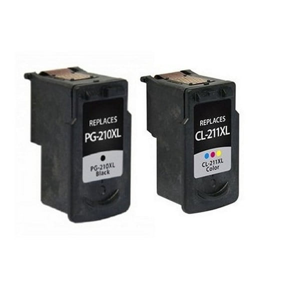 PrinterDash Compatible with Canon PIXMA iP-2700/MP-240/MP-250/MP-480/MP-490/MP-495/MX-320/MX-350/MX-420 High Yield Inkjet Combo Pack (Black/Color) (PG-210XL/CL-211XL) (2973B004AA)