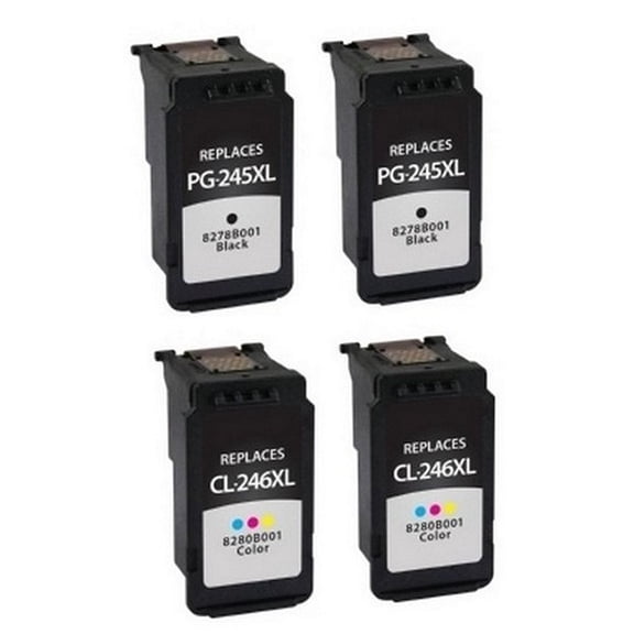 PrinterDash Compatible with Canon PIXMA iP-2820/MG-2410/MG-2510/MG-2920/MG-3020/MX-490/MX-492/TR-4520/TR-4522 H.Y. Inkjet Combo Pack (2-Black/2-Color) (8287B001_2PK/8289B001_2PKMP)