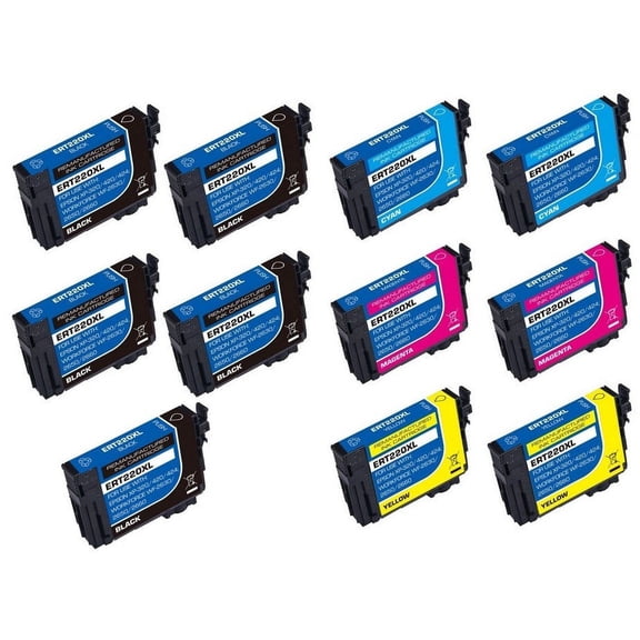 PrinterDash Replacement for WF-2630/2650/2660/2750/2760/XP-320/XP-420/XP-424 High Yield Inkjet Combo Pack (5-BK/2-C/M/Y) (NO. 220XL) (T220120-S-5B2CS)
