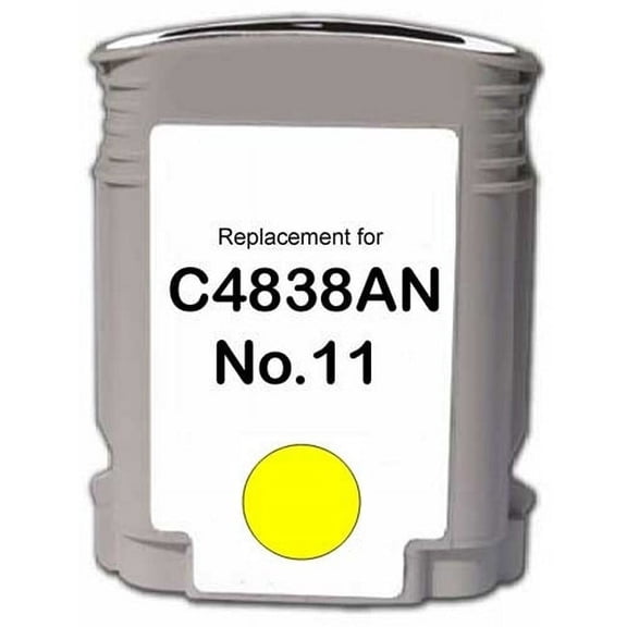 PrinterDash Replacement for CIG114227 Yellow Inkjet (1750 Page Yield) - Replacement to C4838AN / NO. 11