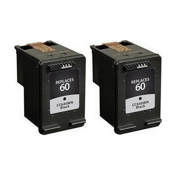 PrinterDash Compatible with CIG118229 Black Inkjet (2/PK-200 Page Yield) - Replacement to HP CZ071FN / HP NO. 60
