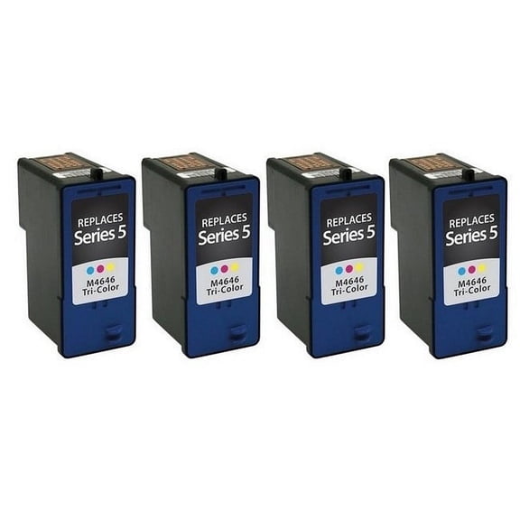 PrinterDash Compatible with Dell 922/A922/924/942/944/946/962/964 Color Inkjet (4/PK) (Series 5) (310-6964_4PK)