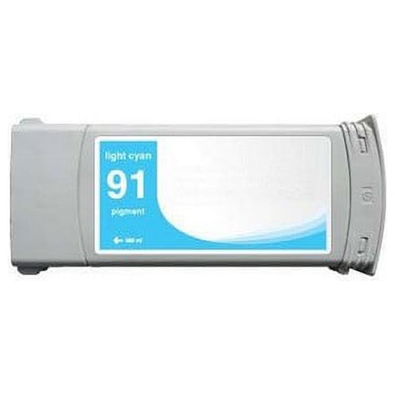 PrinterDash Compatible with HP DesignJet Z6100/DesignJet Z6100PS Series Light Cyan High Yield Wide Fomat Inkjet (775 ML) (NO. 91) (C9470A)
