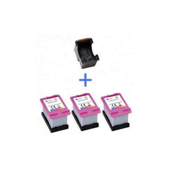 PrinterDash Compatible with HP AMP 100 Series/Deskjet 2600/Deskjet 3700 Series/ENVY 5000 Series Tri-Color e-Patch Kit (NO. 65XL) (N9K05AE-ePatch)