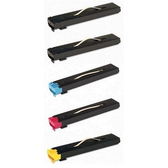 PrinterDash Compatible with DocuColor 240/250/260/7655/7665/WorkCentre 7675/7755/7775 Toner Cartridge Combo Pack (2-BK/1-C/M/Y) (6R1222B1CMY)