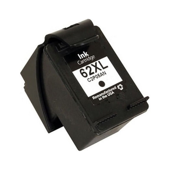 PrinterDash Compatible with HP Envy 5540/5640/5660/7640/OfficeJet 5740/8040/Mobile 200/250 Series Black High Yield Inkjet (600 Page Yield) (NO. 62XL) (C2P05AE)