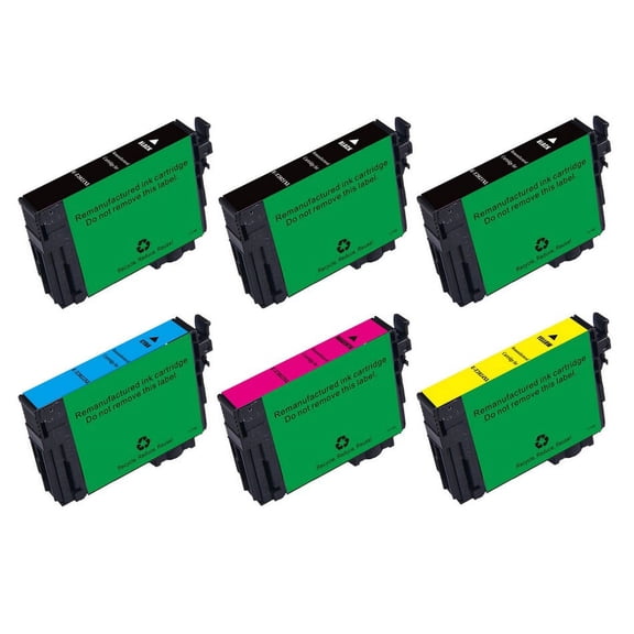 PrinterDash Replacement for Expression Home XP-5100/WF-2860 High Yield Inkjet Combo Pack (3-BK/1-C/M/Y) (NO. 202XL) (T202XL1203B1CMY)
