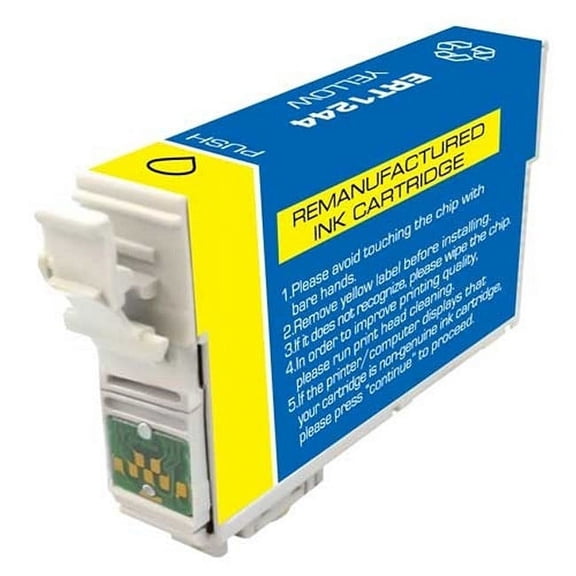 PrinterDash Compatible with Innovera IVR24420 Yellow Inkjet (220 Page Yield) - Replacement to T124420 / NO. 124