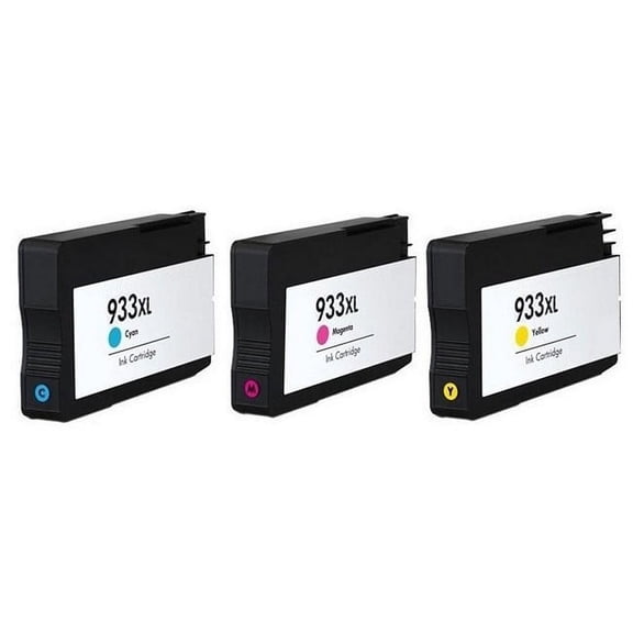 PrinterDash Compatible with HP OfficeJet 6100/6600/6700/7110/7510/7610/7612 Series High Yield Inkjet Combo Pack (C/M/Y-825 Page Yield) (NO. 933XL) (B3B32FN)
