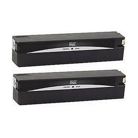 PrinterDash Replacement for OfficeJet Pro X451/X476/X551/X576 GSA Black High Yield Inkjet (2/PK-9200 Page Yield) (NO. 970XL) (CN625AM201_2PK)