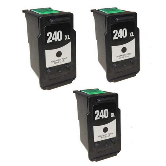 PrinterDash Compatible with Canon PIXMA MG-2220/MG-3620/MG-4220/MX-372/MX-452/MX-512/MX-522/MX-532 Black High Yield Inkjet (3/PK-300 Page Yield) (PG-240_3PK)