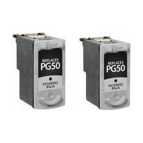 PrinterDash Compatible with Canon PIXMA MP-150/MP-160/MP-180/MP-450/MP-460/MX-300/MX-310/MX-318 Black Inkjet (2/PK-300 Page Yield) (PG-50) (0616B001_2PK)