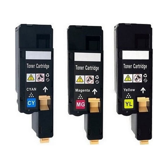PrinterDash Compatible with Phaser 6000/Phaser 6010N/WorkCentre 6015B/WorkCentre 6015N/WorkCentre 6015NI Toner Cartridge Combo Pack (C/M/Y) (106R162CMY)