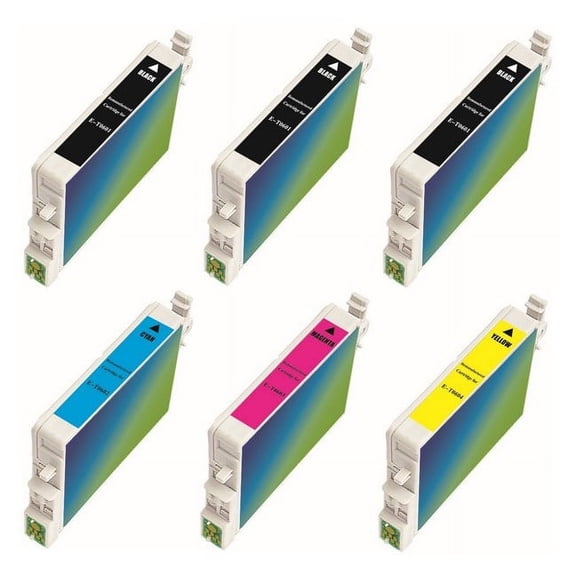 PrinterDash Compatible with Stylus C68/C88/CX-3800/CX-3810/CX-4200/CX-4800/CX-5800F/CX-7800/D68P/D88/DX-3800/DX-4800 Inkjet Combo Pack (3-BK/1-C/M/Y) (NO. 60) (T060120-3B1CS)