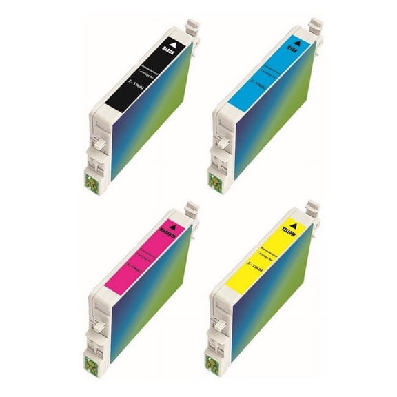 PrinterDash Compatible with Stylus C68/C88/CX-3800/CX-3810/CX-4200/CX-4800/CX-5800F/CX-7800/D68P/D88/DX-3800/DX-4800 Inkjet Combo Pack (BK/C/M/Y) (NO. 60) (T060BCMY-US)