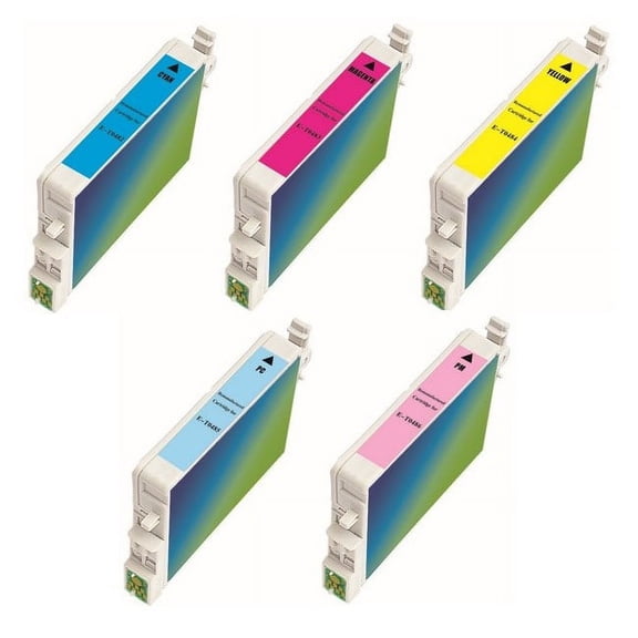 PrinterDash Compatible with Stylus Photo R200/R220/R300M/R320/R340/RX-500/RX-600/RX-620/RX-640 Inkjet Combo Pack (C/M/Y/LC/LM) (NO.48) (T048920)