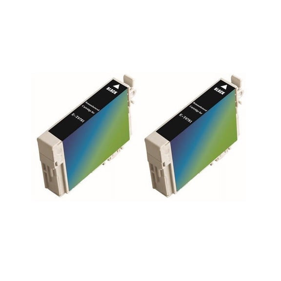 PrinterDash Compatible with Artisan 50/Stylus Photo R260/R280/R380/RX-580/RX-595/RX-680 Black Inkjet (2/PK) (NO. 77) (T077120-D2-US)