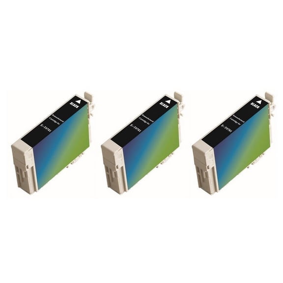 PrinterDash Compatible with Artisan 50/Stylus Photo R260/R280/R380/RX-580/RX-595/RX-680 Black Inkjet (3/PK) (NO. 78) (T078120_3PK)