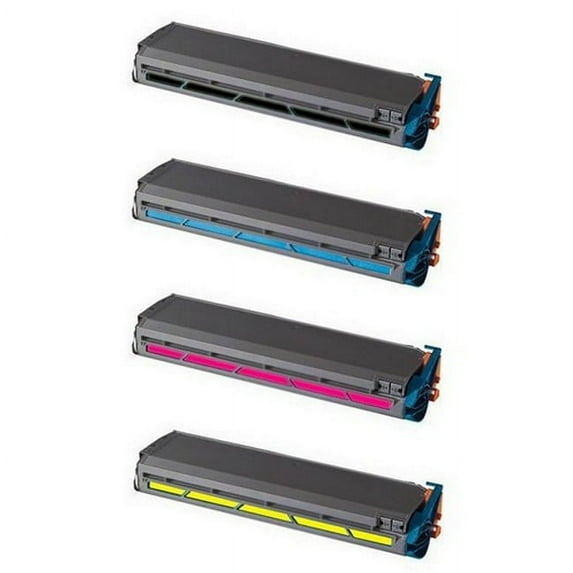 PrinterDash Replacement for Tektronix- Phaser 2135/2135DT/2135DX/2135N Toner Cartridge Combo Pack (BK/C/M/Y) (016-1918BCMY)