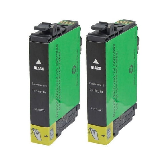 PrinterDash Replacement for WF-2520/2530/2540/XP-200/300/310/400/410 Black High Yield Inkjet (2/PK-500 Page Yield) (NO. 200XL) (T200120-D2)