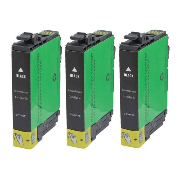 PrinterDash Compatible with WorkForce WF-2520/WF-2530/WF-2540/XP-200/XP-300/XP-310/XP-400/XP-410 Black High Yield Inkjet (3/PK-500 Page Yield) (NO. 200XL) (T200XL120_3PK)