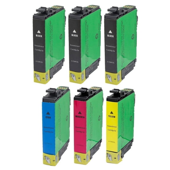 PrinterDash Replacement for WF-2520/2530/2540/XP-200/300/310/400/410 High Yield Inkjet Combo Pack (3-BK/1-C/M/Y) (NO. 200XL) (T200XL120-3B1CS)