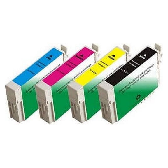 PrinterDash Compatible with WorkForce 435/520/545/630/635/840/845/WF-3520/WF-3530/WF-3540/WF-7010/WF-7510/WF-7520 Inkjet Combo Pack (BK/C/M/Y) (NO. 126) (T126MP)