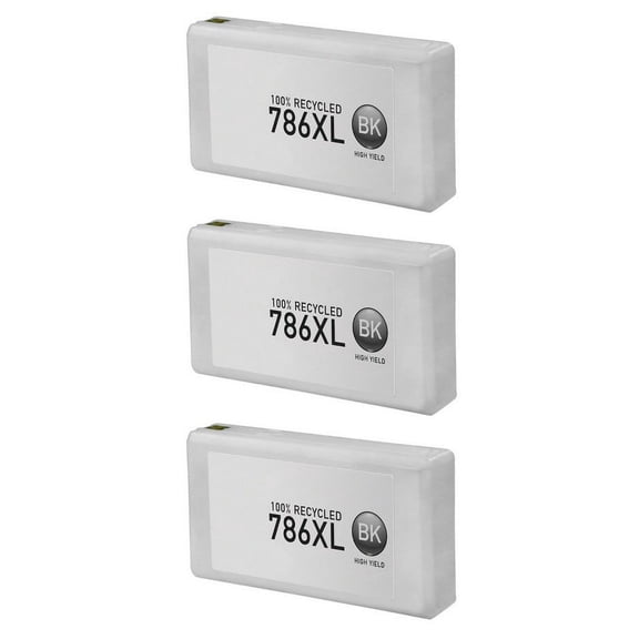PrinterDash Compatible with WorkForce Pro WF-4630DWF/WF-4640DTWF/WF-5110DW/WF-5190DW/WF-5620DWF/WF-5690DWF Black HY Inkjet (3/PK-2600 Page Yield) (NO. 786XL) (T786XL120_3PK)