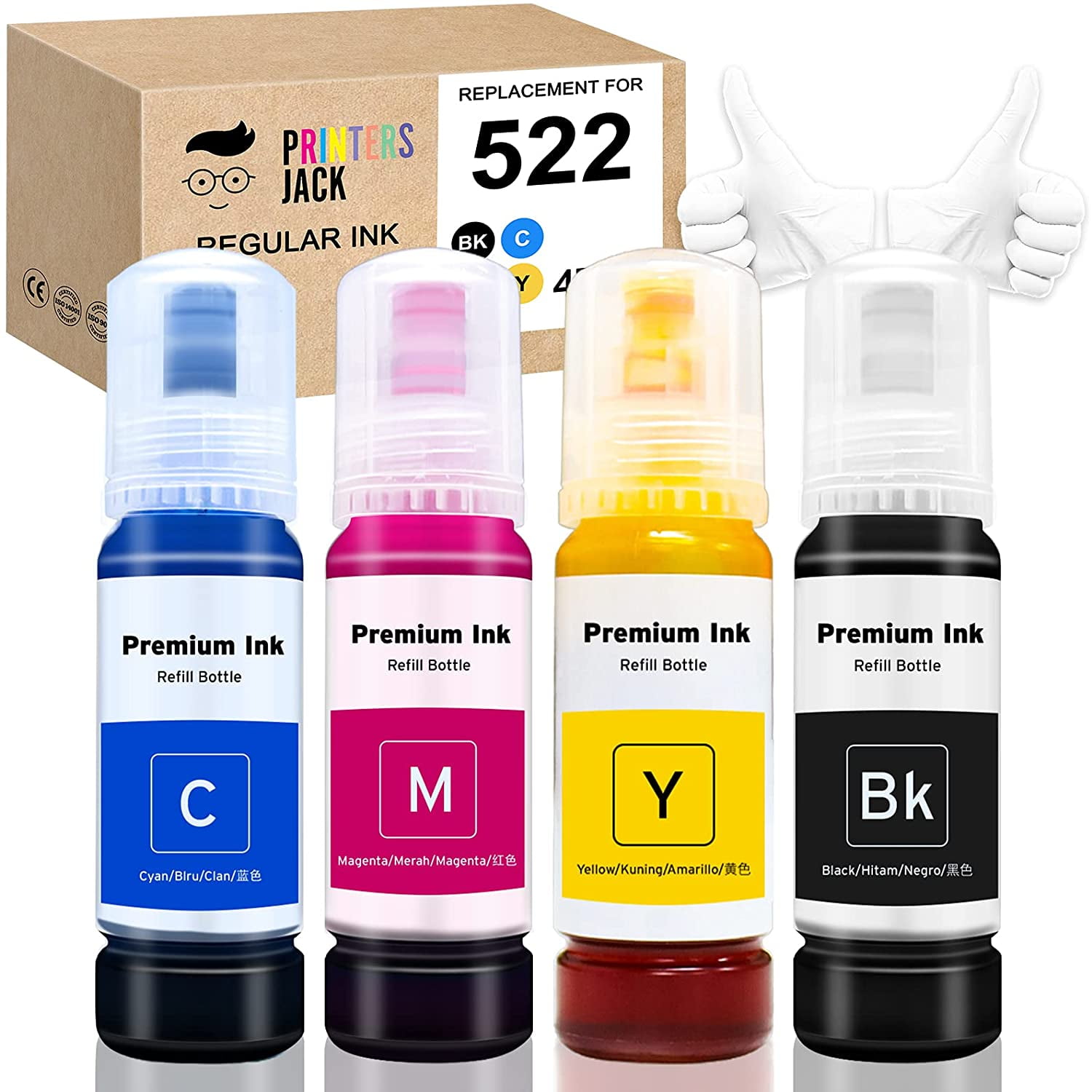RECHARGE JET D'ENCRE EPSON N°102 NOIR/CYAN/MAGENTA/YELLOW 337ml 25500 Pages