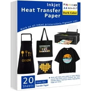 Printers Jack Iron-On Dark Color Heat Transfer Paper 8.3x11.7 inch - 20 sheets