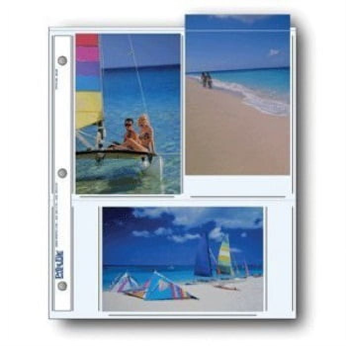 MBI 4x6 Slimline Photo Album Pocket Refill Pages - 3 Holes Punched