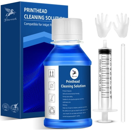 FITU WORK Epson & HP Printer Printhead Electronic Cleaning Kit with Syringe & Gloves