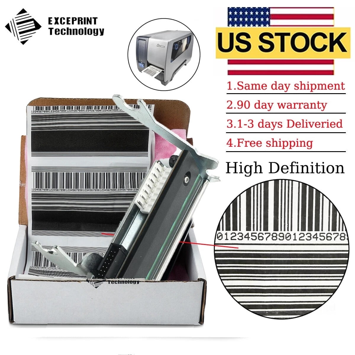 For Honeywell Intermec PM42 PM43 203dpi Industrial Thermal Printer Printhead Replacement - Part 710-129S-001 (USA Stock) | Durable & Compatible